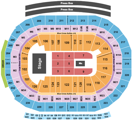 Little Caesars Arena Fleetwood Mac Seating Chart